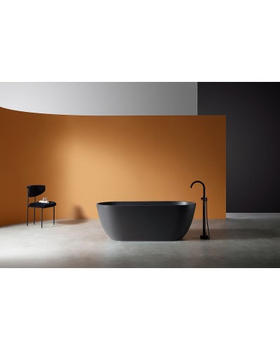 Ванна из искусственного камня Abber Frankfurt 170x75 AM9941B Черная без гидромассажа