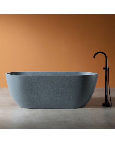 Ванна из искусственного камня Abber Frankfurt 170x75 AM9941G Серая без гидромассажа