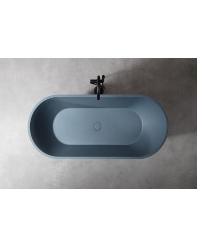 Ванна из искусственного камня Abber Frankfurt 170x75 AM9941G Серая без гидромассажа