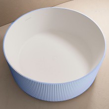 Ванна из искусственного камня Abber Stein 150x150 AS9679Blau Голубая без гидромассажа