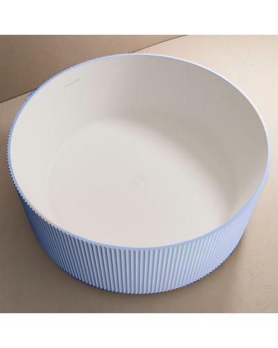 Ванна из искусственного камня Abber Stein 150x150 AS9679Blau Голубая без гидромассажа