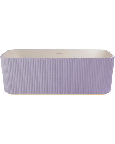 Ванна из искусственного камня Abber Stein 170x75 AS9663Violett Фиолетовая без гидромассажа