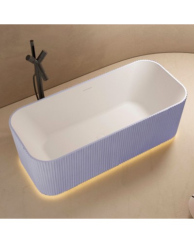 Ванна из искусственного камня Abber Stein 170x75 AS9663Violett Фиолетовая без гидромассажа