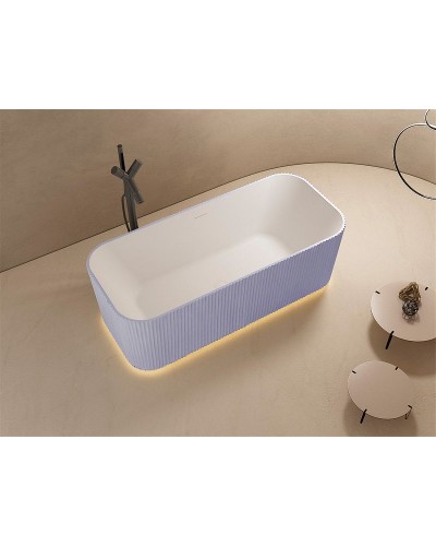 Ванна из искусственного камня Abber Stein 170x75 AS9663Violett Фиолетовая без гидромассажа