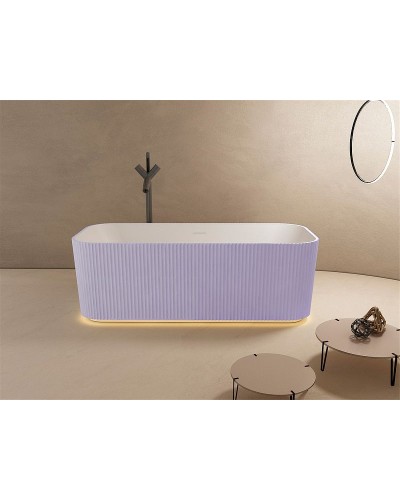 Ванна из искусственного камня Abber Stein 170x75 AS9663Violett Фиолетовая без гидромассажа