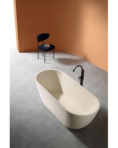 Ванна из искусственного камня Abber Frankfurt 170x75 AM9941MBE Светло-бежевая матовая без гидромассажа