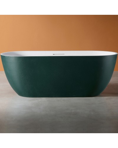 Ванна из искусственного камня Abber Frankfurt 170x75 AM9941MBG Темно-зеленая матовая без гидромассажа