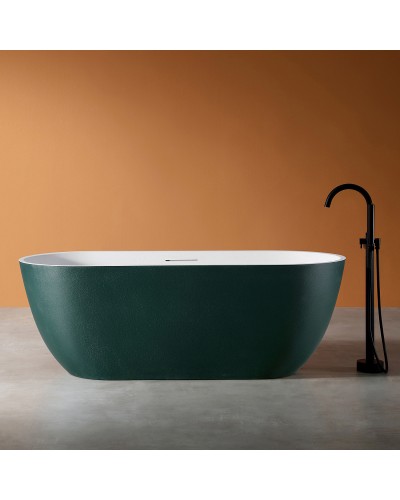 Ванна из искусственного камня Abber Frankfurt 170x75 AM9941MBG Темно-зеленая матовая без гидромассажа