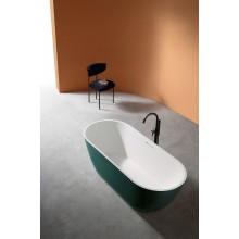 Ванна из искусственного камня Abber Frankfurt 170x75 AM9941MBG Темно-зеленая матовая без гидромассажа