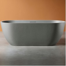 Ванна из искусственного камня Abber Frankfurt 170x75 AM9941MLG Светло-серая матовая без гидромассажа