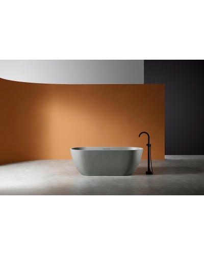 Ванна из искусственного камня Abber Frankfurt 170x75 AM9941MLG Светло-серая матовая без гидромассажа