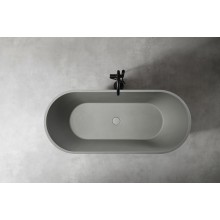 Ванна из искусственного камня Abber Frankfurt 170x75 AM9941MLG Светло-серая матовая без гидромассажа