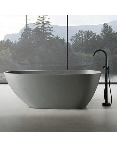 Ванна из искусственного камня Abber Dortmund 170x75 AM9911MLG Светло-серая матовая без гидромассажа