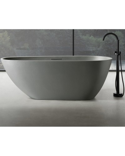 Ванна из искусственного камня Abber Dortmund 170x75 AM9911MLG Светло-серая матовая без гидромассажа