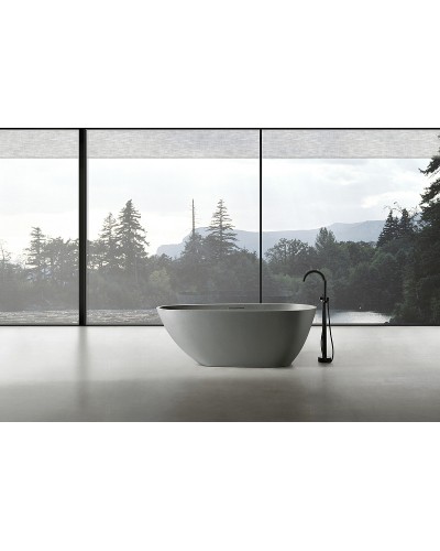 Ванна из искусственного камня Abber Dortmund 170x75 AM9911MLG Светло-серая матовая без гидромассажа