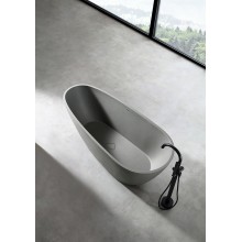 Ванна из искусственного камня Abber Dortmund 170x75 AM9911MLG Светло-серая матовая без гидромассажа