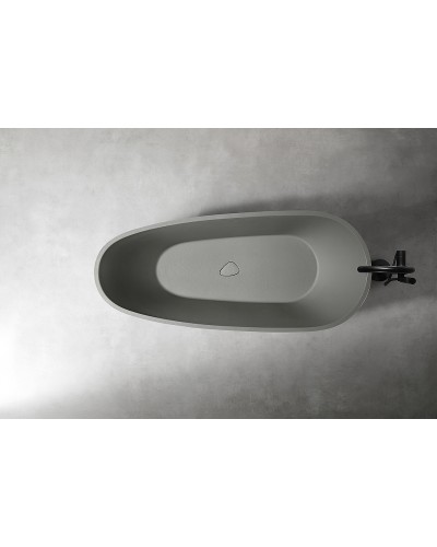 Ванна из искусственного камня Abber Dortmund 170x75 AM9911MLG Светло-серая матовая без гидромассажа