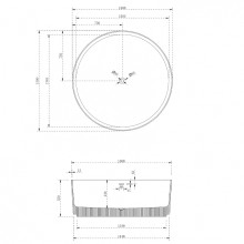 Ванна из искусственного камня Abber Stein 150x150 AS9679 без гидромассажа