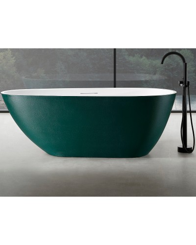 Ванна из искусственного камня Abber Dortmund 170x75 AM9911MBG Темно-зеленая матовая без гидромассажа