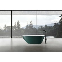 Ванна из искусственного камня Abber Dortmund 170x75 AM9911MBG Темно-зеленая матовая без гидромассажа