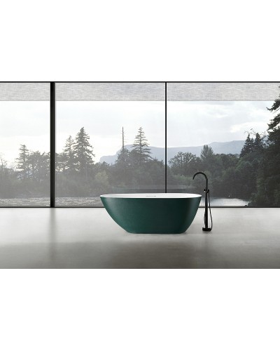 Ванна из искусственного камня Abber Dortmund 170x75 AM9911MBG Темно-зеленая матовая без гидромассажа