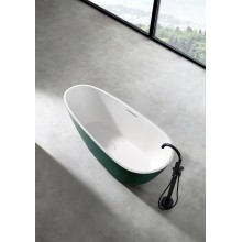 Ванна из искусственного камня Abber Dortmund 170x75 AM9911MBG Темно-зеленая матовая без гидромассажа