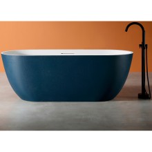 Ванна из искусственного камня Abber Frankfurt 170x75 AM9941DB Синяя матовая без гидромассажа