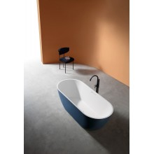 Ванна из искусственного камня Abber Frankfurt 170x75 AM9941DB Синяя матовая без гидромассажа