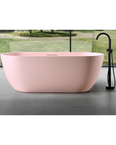 Ванна из искусственного камня Abber Frankfurt 170x75 AM9941MP Розовая матовая без гидромассажа