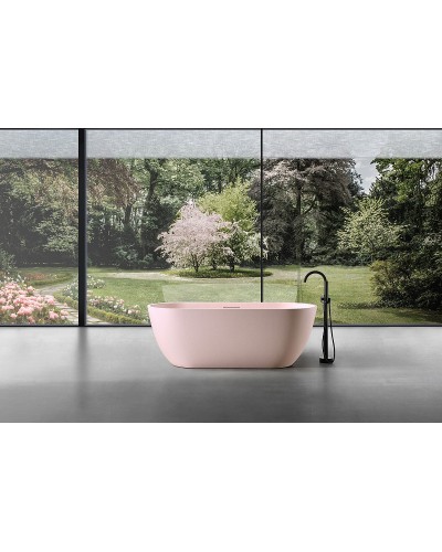 Ванна из искусственного камня Abber Frankfurt 170x75 AM9941MP Розовая матовая без гидромассажа