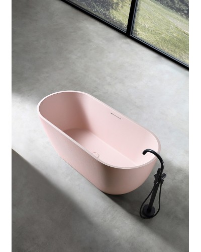 Ванна из искусственного камня Abber Frankfurt 170x75 AM9941MP Розовая матовая без гидромассажа