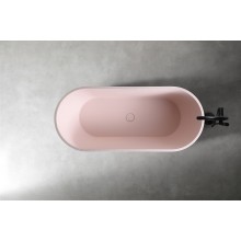 Ванна из искусственного камня Abber Frankfurt 170x75 AM9941MP Розовая матовая без гидромассажа