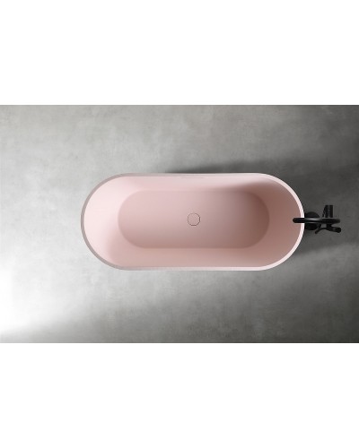 Ванна из искусственного камня Abber Frankfurt 170x75 AM9941MP Розовая матовая без гидромассажа