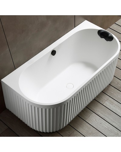 Ванна из искусственного камня Abber Leipzig 170x80 AM9916 Белая матовая без гидромассажа