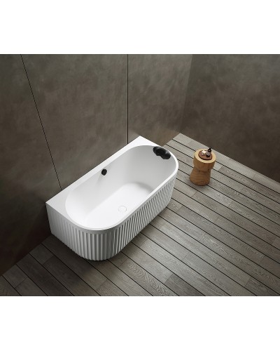 Ванна из искусственного камня Abber Leipzig 170x80 AM9916 Белая матовая без гидромассажа