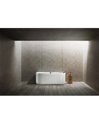 Ванна из искусственного камня Abber Leipzig 170x80 AM9916 Белая матовая без гидромассажа