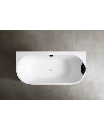 Ванна из искусственного камня Abber Leipzig 170x80 AM9916 Белая матовая без гидромассажа