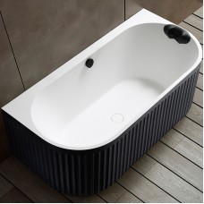 Ванна из искусственного камня Abber Leipzig 170x80 AM9916BW Черно-белая матовая без гидромассажа