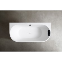 Ванна из искусственного камня Abber Leipzig 170x80 AM9916BW Черно-белая матовая без гидромассажа