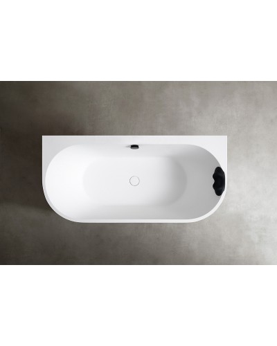 Ванна из искусственного камня Abber Leipzig 170x80 AM9916BW Черно-белая матовая без гидромассажа