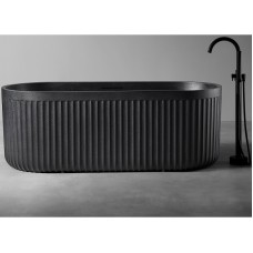 Ванна из искусственного камня Abber Stuttgart 170x75 AM9925B Черная матовая без гидромассажа