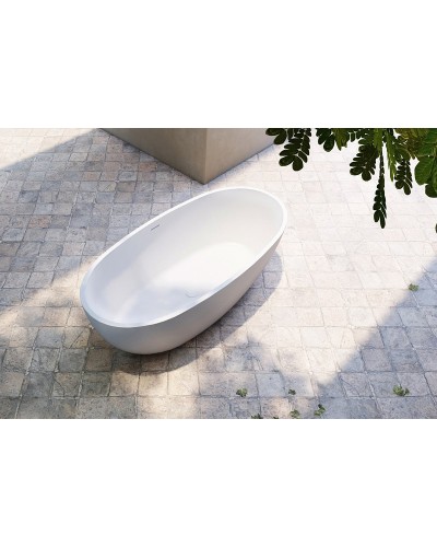 Ванна из искусственного камня Abber Stein 165x78 AS9620-1.6 без гидромассажа