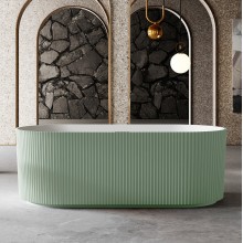 Ванна из искусственного камня Abber Stein 170x75 AS9601MCG Зеленая матовая без гидромассажа