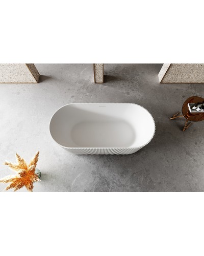 Ванна из искусственного камня Abber Stein 170x75 AS9601MCG Зеленая матовая без гидромассажа