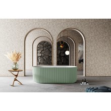 Ванна из искусственного камня Abber Stein 170x75 AS9601MCG Зеленая матовая без гидромассажа