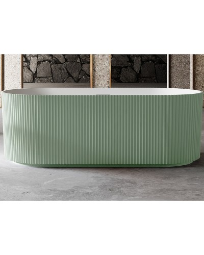 Ванна из искусственного камня Abber Stein 170x75 AS9601MCG Зеленая матовая без гидромассажа