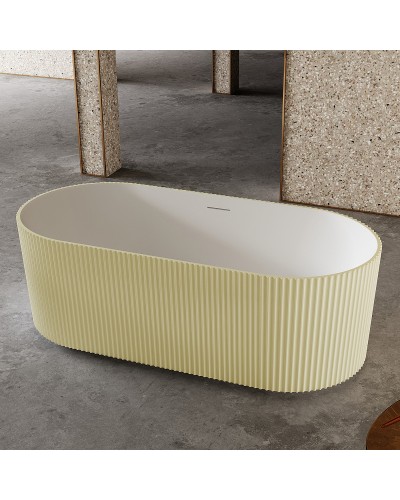 Ванна из искусственного камня Abber Stein 170x75 AS9601MS Песочная матовая без гидромассажа