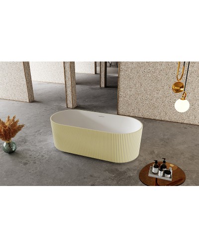 Ванна из искусственного камня Abber Stein 170x75 AS9601MS Песочная матовая без гидромассажа