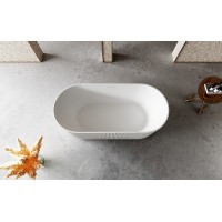 Ванна из искусственного камня Abber Stein 170x75 AS9601MS Песочная матовая без гидромассажа