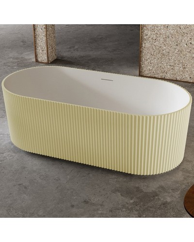 Ванна из искусственного камня Abber Stein 170x75 AS9601MS Песочная матовая без гидромассажа